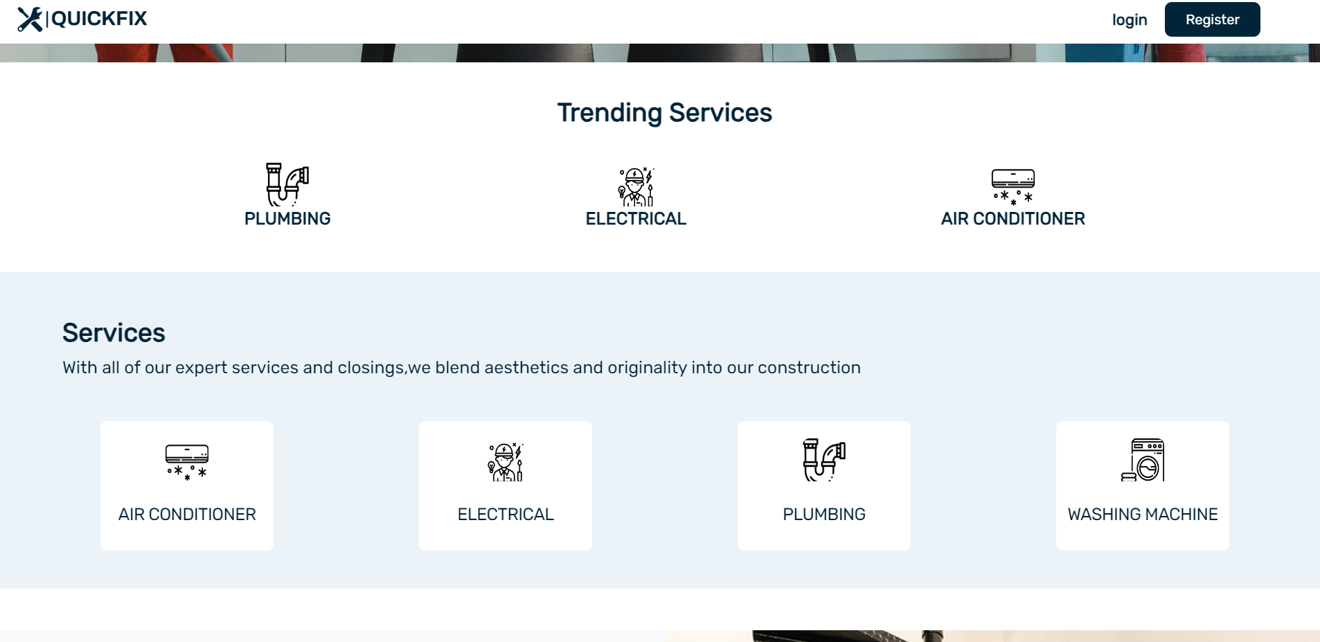 quickfix home service providing website